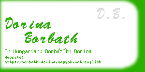 dorina borbath business card